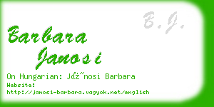 barbara janosi business card